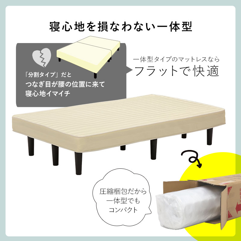 ボンネルコイルマットレスベッド [ts120991] セミダブル ブラック