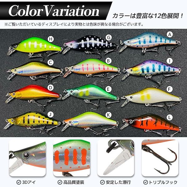 Qoo10] 渓流ルアー トラウトミノー セット シン