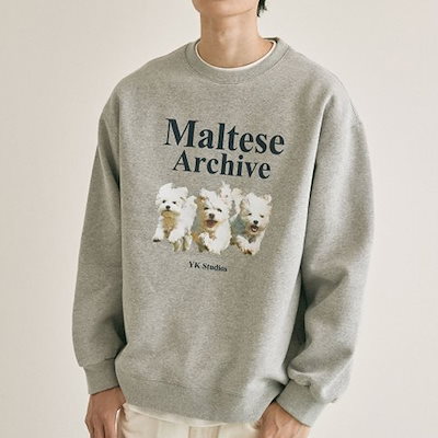 [SEVENTEENジョンハン着用] マルチーズマンツーマンTシャツ Qoo10] WaiKei SEVENTEENジョンハン着用 マルチ