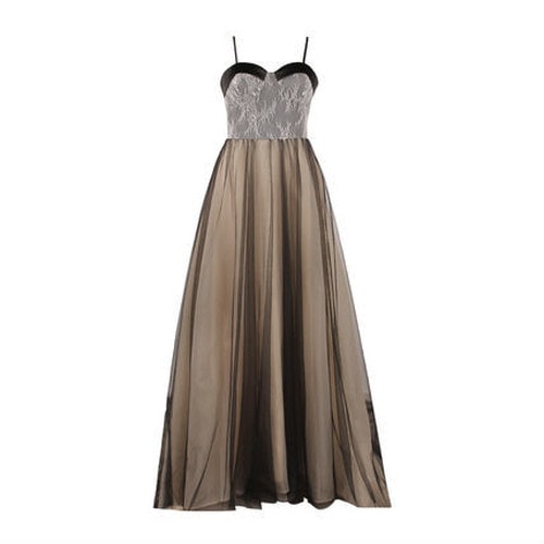 大人かわいい エレガント ドレス ワンピース ロング 花柄 レース チュール パーティー J-006