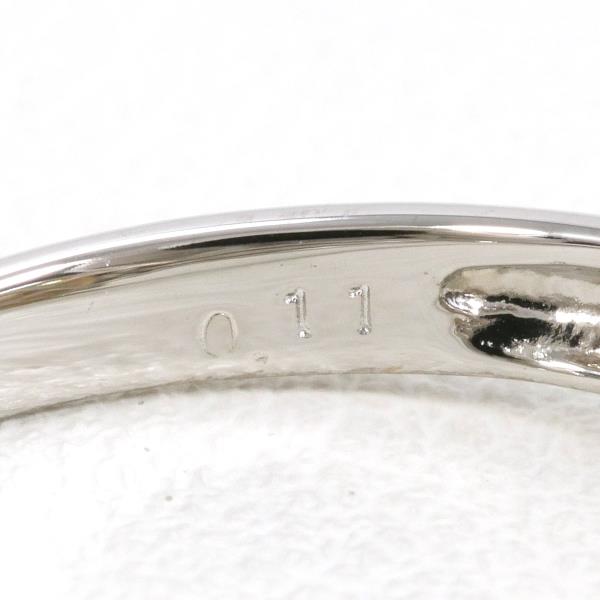 K14 14金 WG リング 指輪 14号 パール 約9mm ダイヤ 0.11 ジュエリー 中古