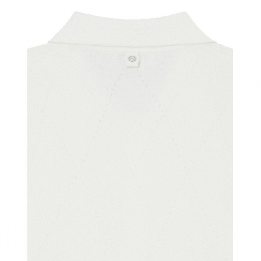 [ヘッジス] 24SS ホワイトブークルショートスリーブニット HZSW4E802WT