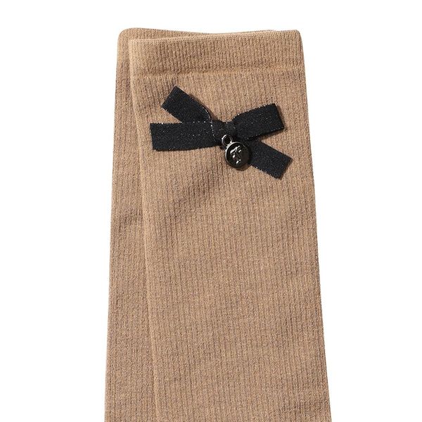 (Phantom) レディースメタルロゴチャームリボンポイントリブ付きニーソックス (Phantom) レディースメタルロゴチャームリボンポイントリブ付きニーソックス