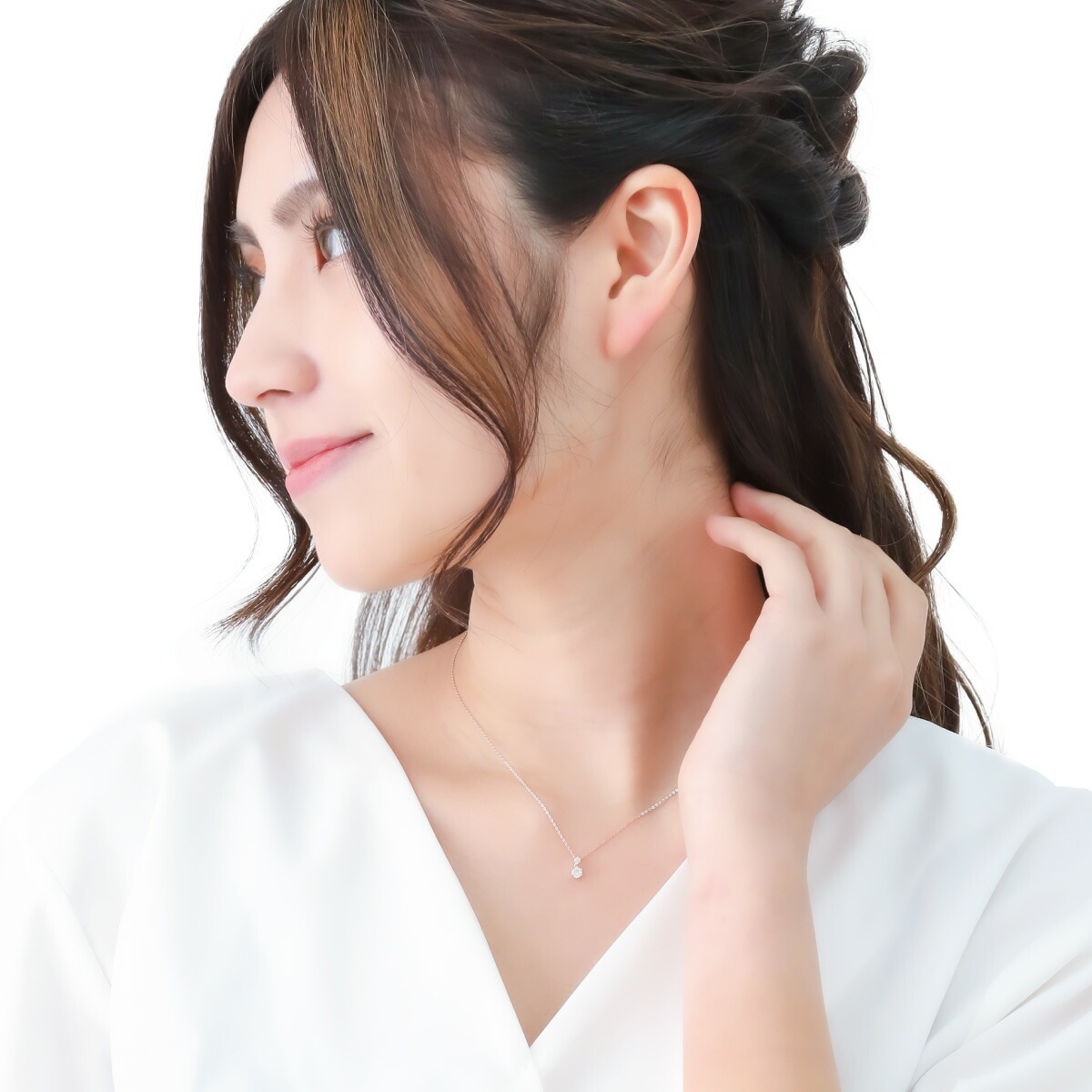 ネックレス レディース シルバー925製 キュービックジルコニア 2粒 2石 シンプル ネックレス レディース シルバー925製 キュービックジルコニア 2粒 2石 シンプル