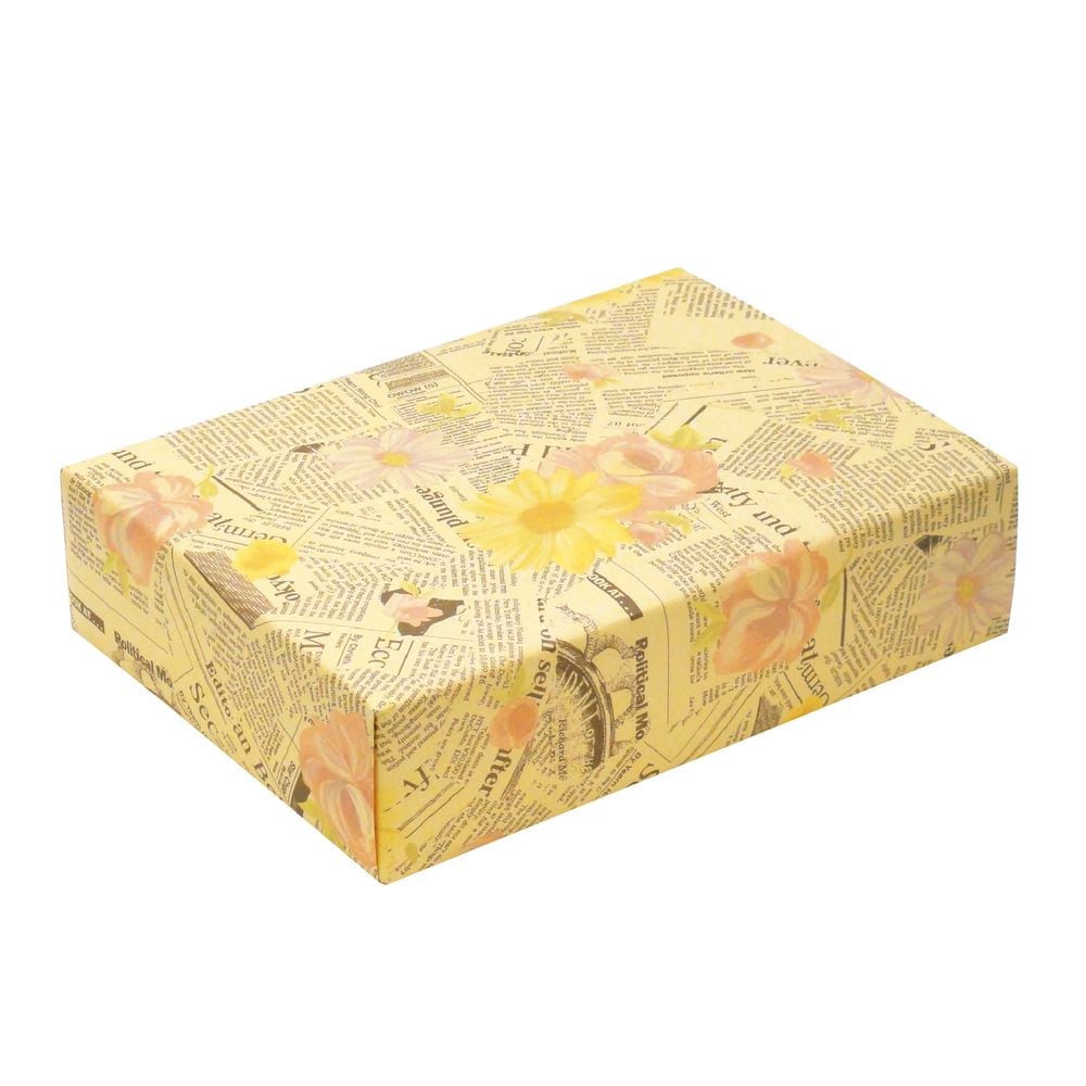（まとめ買い）ササガワ 包装紙 花柄 タイムズフラワー 半才判 50枚入 49-1519 [x3]