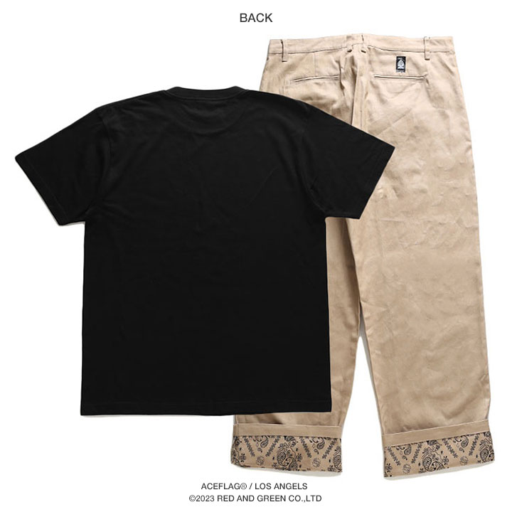 ACE FLAG 上下セット 半袖 ブランド Tシャツ ロングパンツ 上下 セットアップ メンズ 春夏用 黒 大きいサイズ エースフラッグ おしゃれ ボクシング