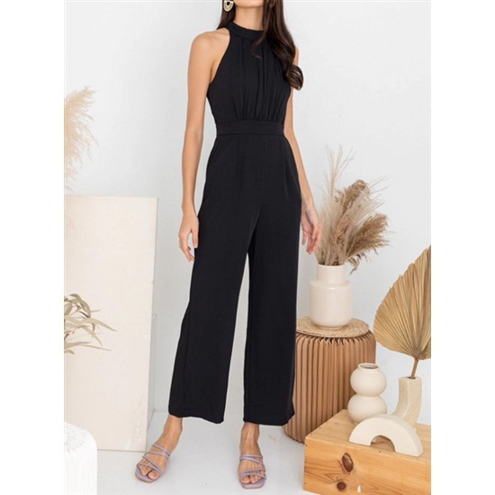 【取寄:納期2週間】結婚式ドレス ジャンプスーツ パンツドレス ハイウエスト ワイドレッグパンツ 無地 【取寄:納期2週間】結婚式ドレス ジャンプスーツ パンツドレス ハイウエスト ワイドレッグパンツ 無地