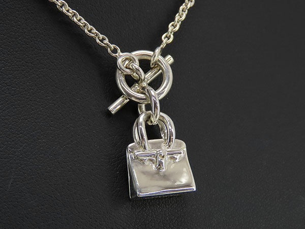 美品エルメスアミュレットバーキンモチーフシルバーネックレスペンダントチョーカーシルバー925AG925 美品エルメスアミュレットバーキンモチーフシルバーネックレスペンダントチョーカーシルバー925AG925
