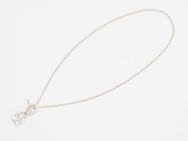 美品エルメスアミュレットバーキンモチーフシルバーネックレスペンダントチョーカーシルバー925AG925 美品エルメスアミュレットバーキンモチーフシルバーネックレスペンダントチョーカーシルバー925AG925