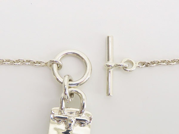 美品エルメスアミュレットバーキンモチーフシルバーネックレスペンダントチョーカーシルバー925AG925 美品エルメスアミュレットバーキンモチーフシルバーネックレスペンダントチョーカーシルバー925AG925