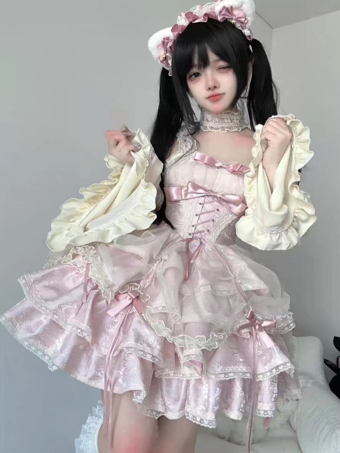 ロリータドレス薔薇執事JSKロリータワンピースセクシーやさしいバレエ風ワンピース