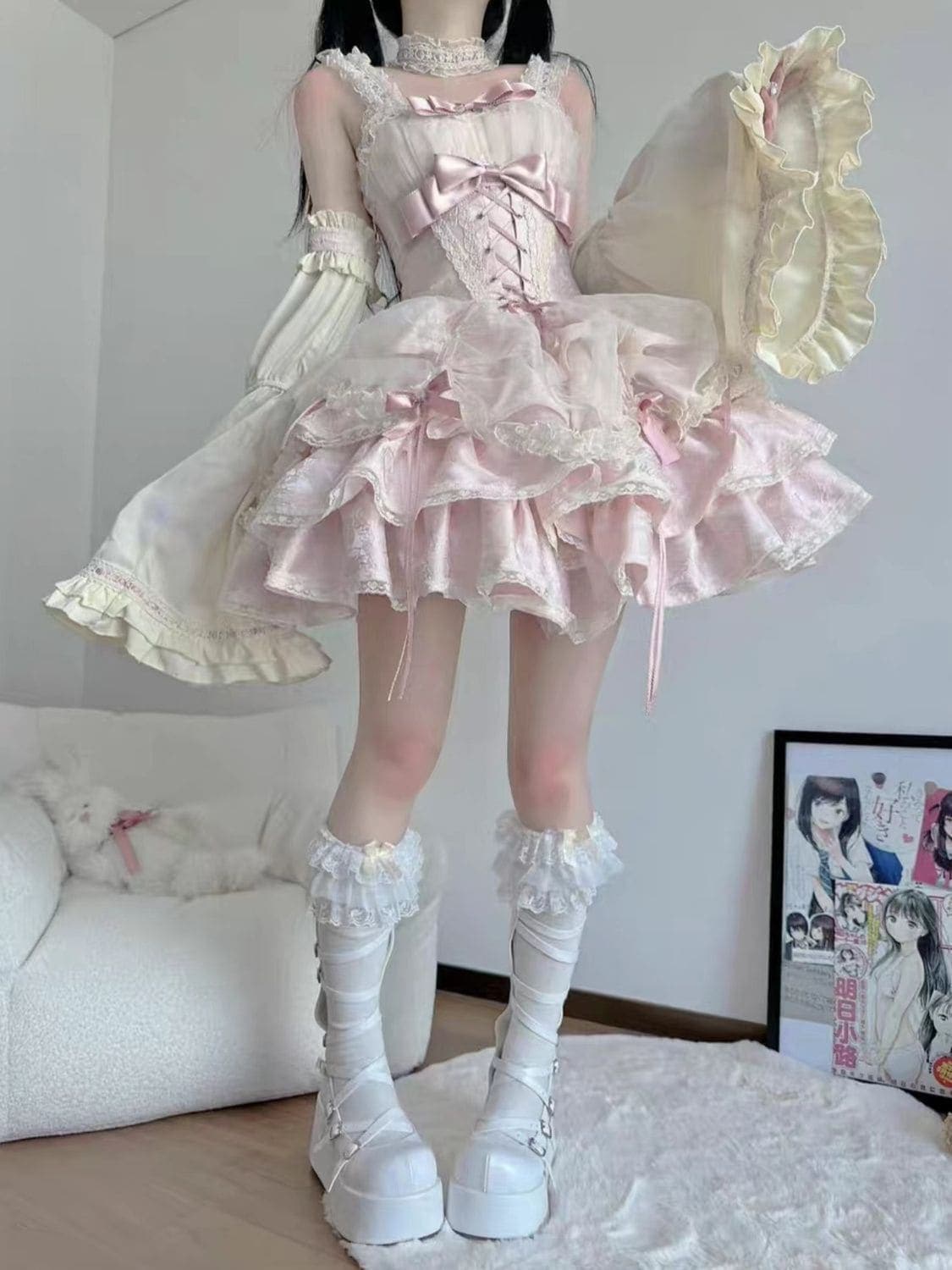 ロリータドレス薔薇執事JSKロリータワンピースセクシーやさしいバレエ風ワンピース