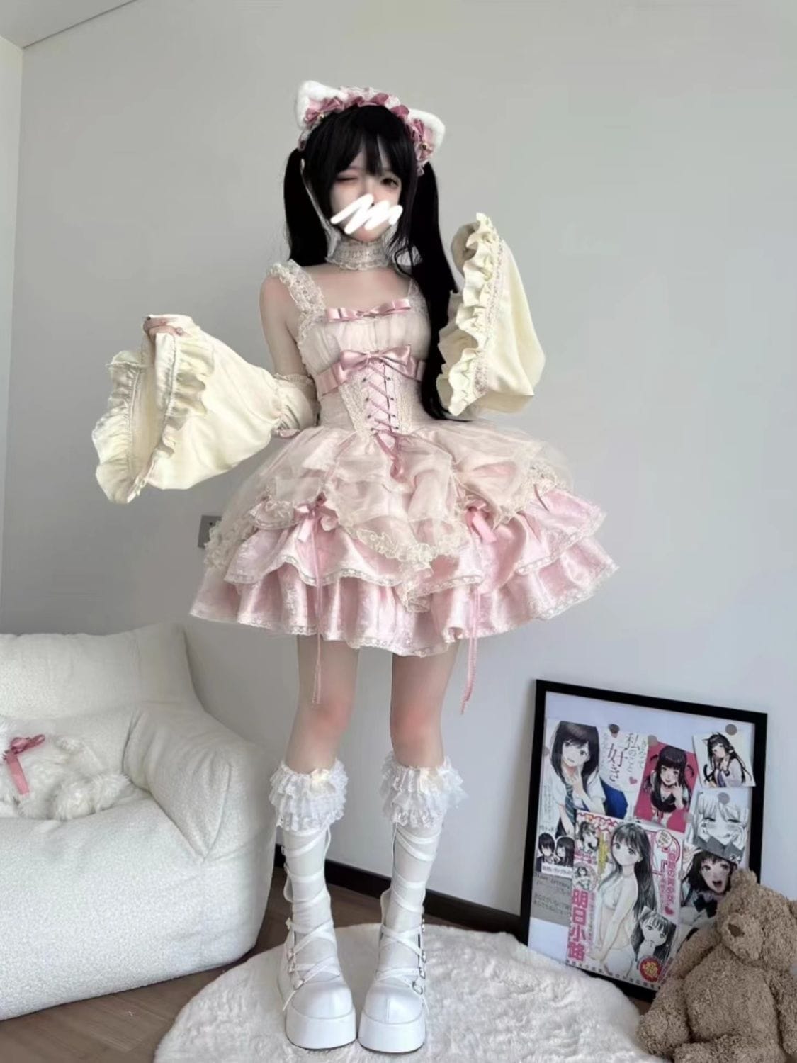 ロリータドレス薔薇執事JSKロリータワンピースセクシーやさしいバレエ風ワンピース