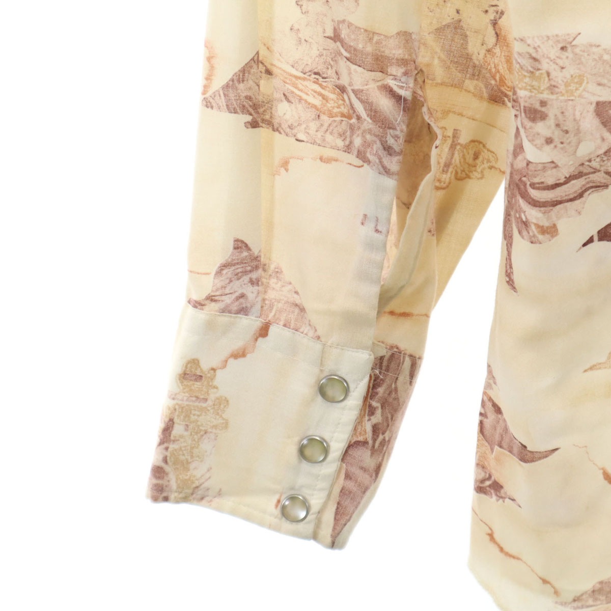 H BAR C エイチバーシー 70s ヴィンテージ 長袖 ウエスタンシャツ ベージュ メンズ 古着 H BAR C エイチバーシー 70s ヴィンテージ 長袖 ウエスタンシャツ ベージュ メンズ 古着