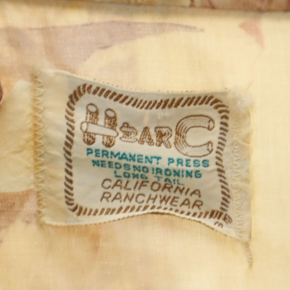 H BAR C エイチバーシー 70s ヴィンテージ 長袖 ウエスタンシャツ ベージュ メンズ 古着 H BAR C エイチバーシー 70s ヴィンテージ 長袖 ウエスタンシャツ ベージュ メンズ 古着