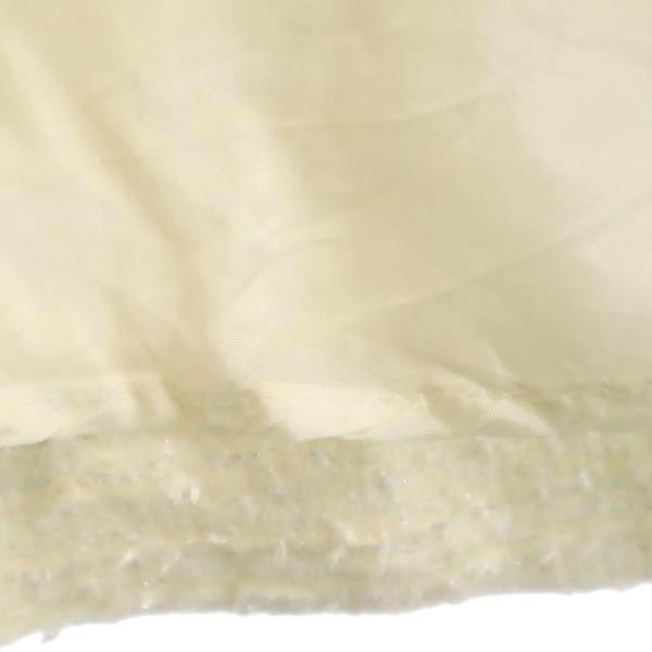 日本製 ウールブレンド ショートスリーブ 半袖 フレンチスリーブ ワンピース 4 アイボリー バックジップ レディース