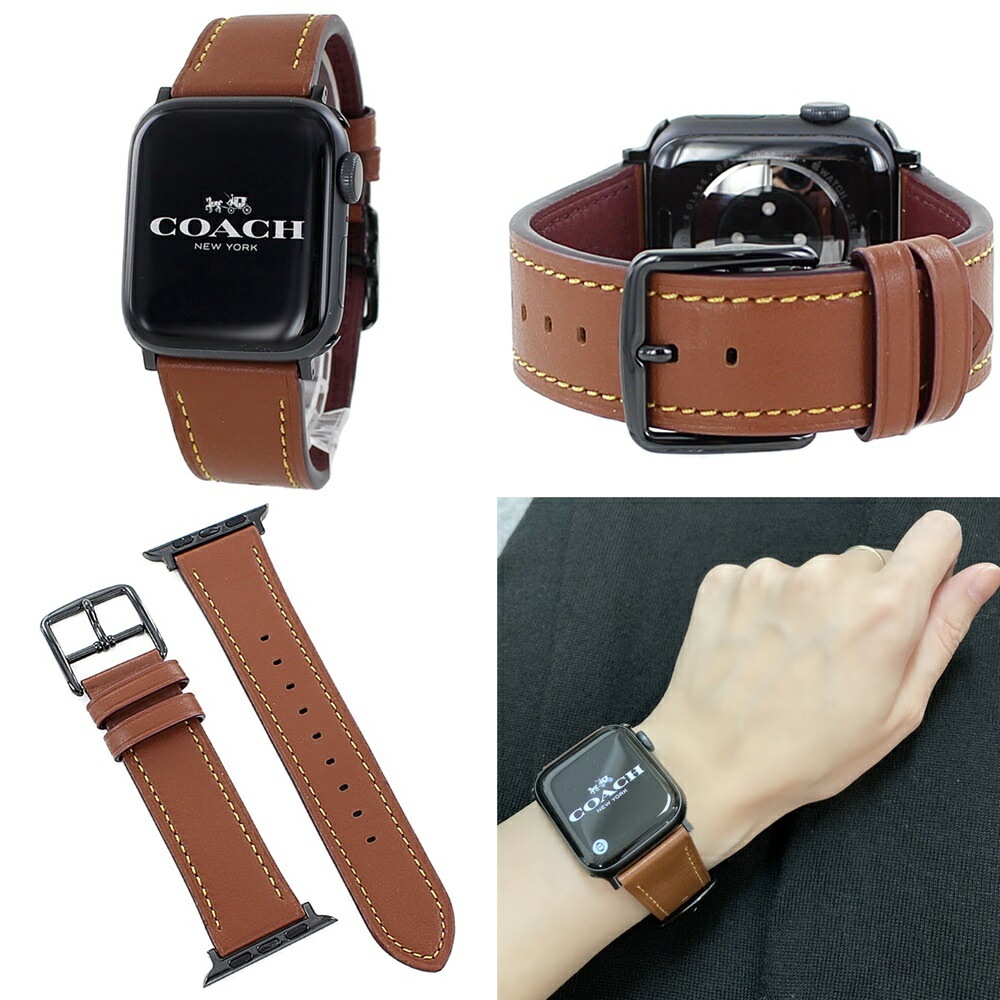 コーチ アップルウォッチ バンド ペア 2本セット Apple Watch 8 7 SE 記念日 クリスマスプレゼント