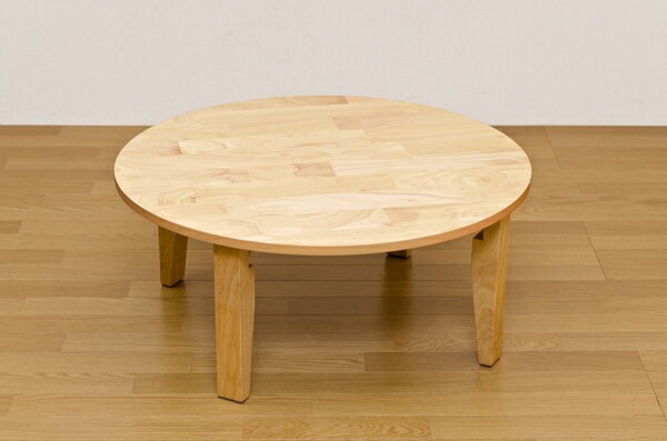 ラウンドテーブル/折りたたみローテーブル [丸型 直径90cm] ホワイト