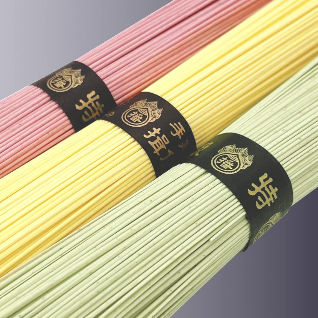 手延素麺 揖保乃糸 特級品 色麺 彩り 華 -HANA- 50g30束 黒帯 そうめん 紙箱 ギフト/CST-50/