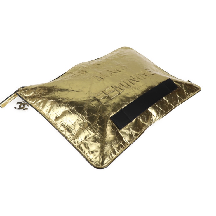 新品未使用展示品 CHANEL シャネル クラッチバッグ A82164 VOTEZ COCO レザー ゴールド ブラック セカンドバッグ ハンドバッグ ココマーク ロゴ メタリック【本物保証】 新品未使用展示品 CHANEL シャネル クラッチバッグ A82164 VOTEZ COCO レザー ゴールド ブラック セカンドバッグ ハンドバッグ ココマーク ロゴ メタリック【本物保証】