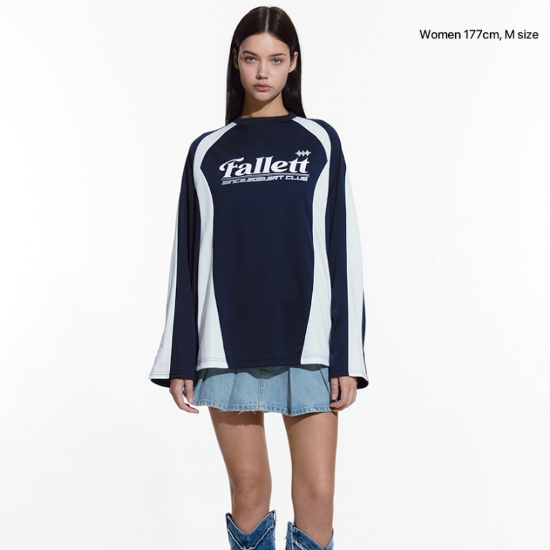 FALLETTスポーツクラブフットボールジャージロングスリーブネイビー FALLETTスポーツクラブフットボールジャージロングスリーブネイビー