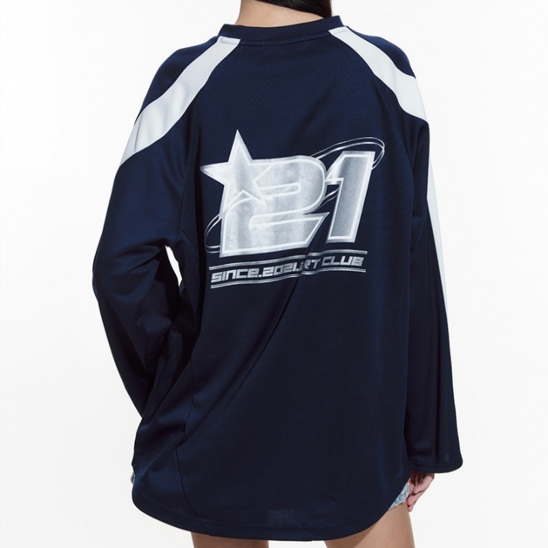 FALLETTスポーツクラブフットボールジャージロングスリーブネイビー FALLETTスポーツクラブフットボールジャージロングスリーブネイビー