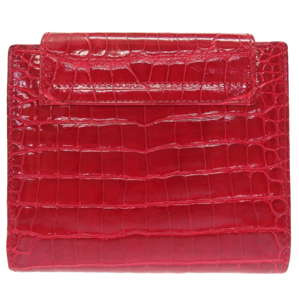 クロコダイル 3つ折り 財布 レディース （レッド） Vivienne Westwood