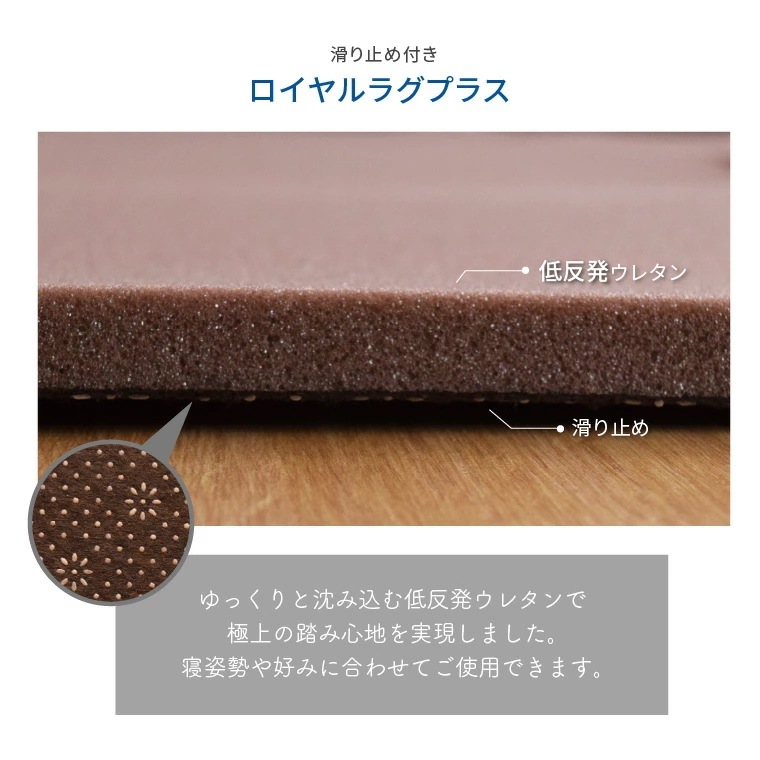 洗える ラグ セット カーペット 約190x240cm 3畳 下敷きラグ 約180x230cm 遮音 ラグマット ウレタン 可愛い 防ダニ 抗菌 防臭 ホットカーペット あたたか 滑り止め 無地