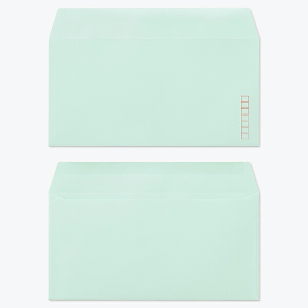 [ケース販売] 山櫻 封筒 洋長3 カマス貼 ECグリーンCoC 紙厚100g テープ付 郵便枠入 1,000枚 / A4三折用 グット パステルカラー 無地 郵便枠あり 00404405-1000