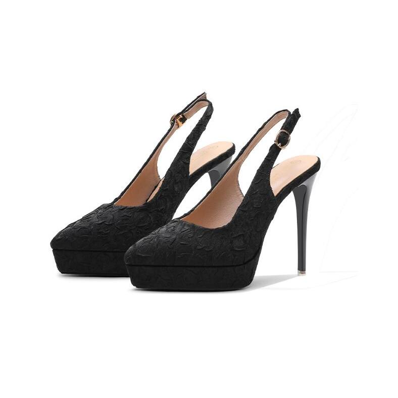 ストパンプス 12cm ハイヒール 厚底パンプス ピンヒール オフィス パンプス ポインテッドトゥ 美脚 ストーム付き ドレスシューズ パーティー