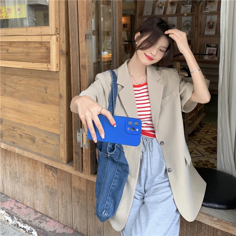 2color レディース テーラードジャケット 半袖 ジャケット オーバージャケット 2color レディース テーラードジャケット 半袖 ジャケット オーバージャケット