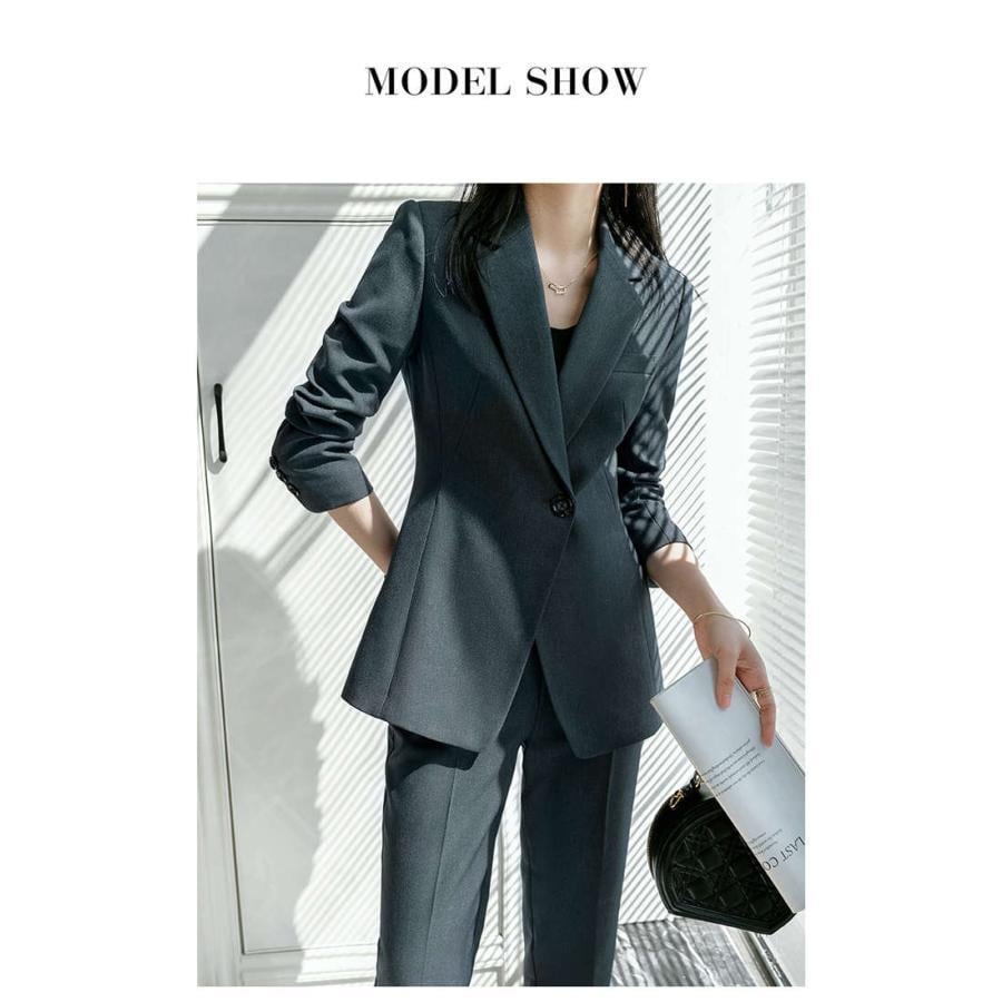 【XRELEX】スーツ レディース セットアップ セレモニースーツ スーツパンツ フォーマル 春 秋 長袖 ロング丈 洗える ビジネス 通勤 おしゃれ 結婚式 入学式 卒業式 面接