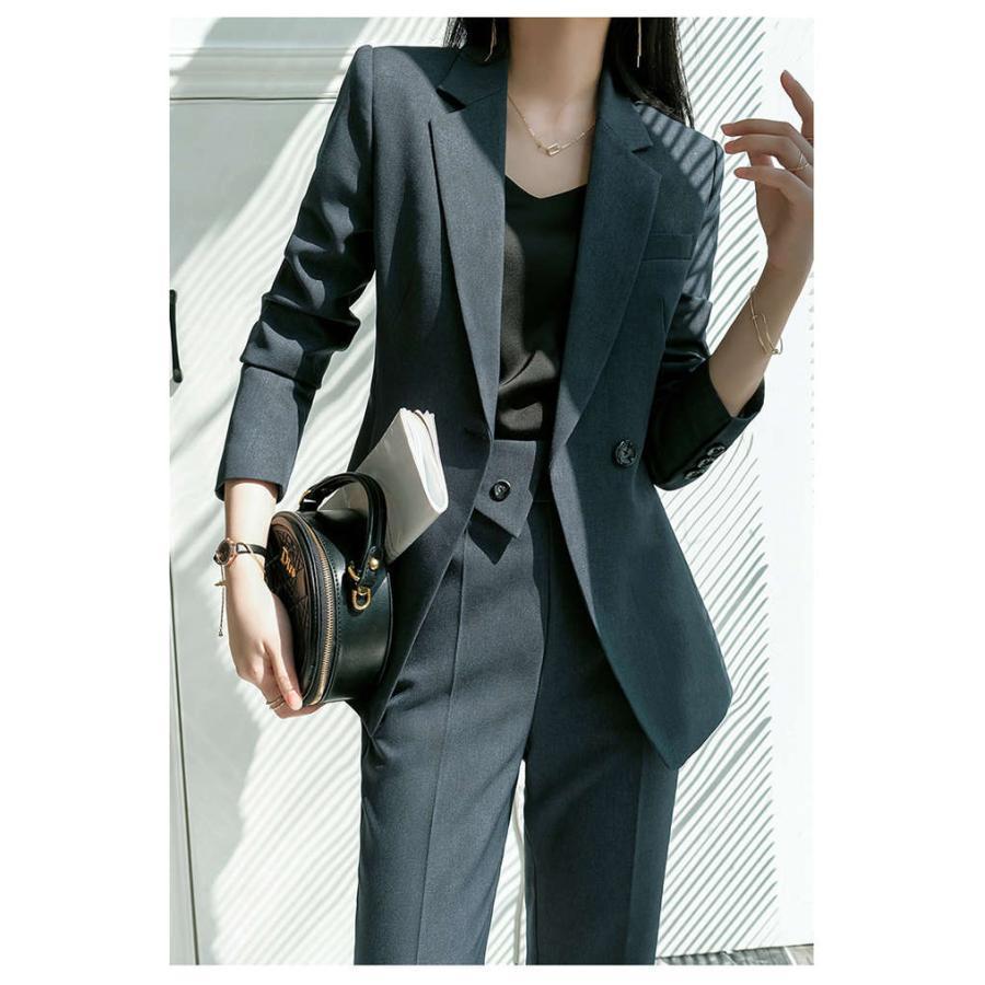 【XRELEX】スーツ レディース セットアップ セレモニースーツ スーツパンツ フォーマル 春 秋 長袖 ロング丈 洗える ビジネス 通勤 おしゃれ 結婚式 入学式 卒業式 面接