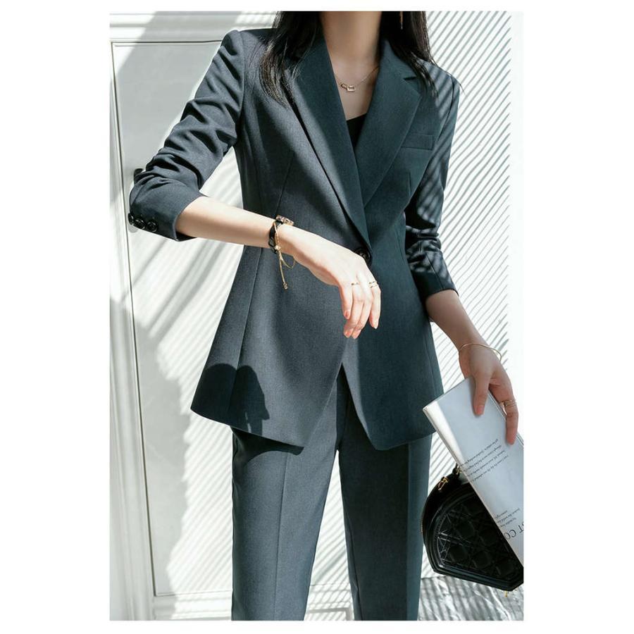 【XRELEX】スーツ レディース セットアップ セレモニースーツ スーツパンツ フォーマル 春 秋 長袖 ロング丈 洗える ビジネス 通勤 おしゃれ 結婚式 入学式 卒業式 面接