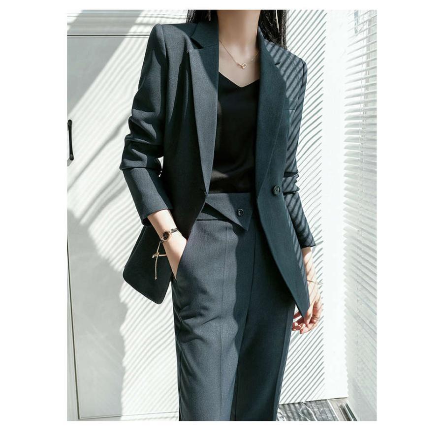 【XRELEX】スーツ レディース セットアップ セレモニースーツ スーツパンツ フォーマル 春 秋 長袖 ロング丈 洗える ビジネス 通勤 おしゃれ 結婚式 入学式 卒業式 面接