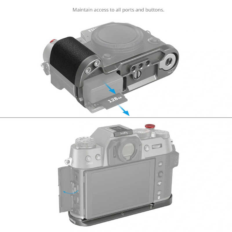 SMALLRIG　FUJIFILM X-T50用シリコン製L型グリップ(ブラック)4783　SR4783