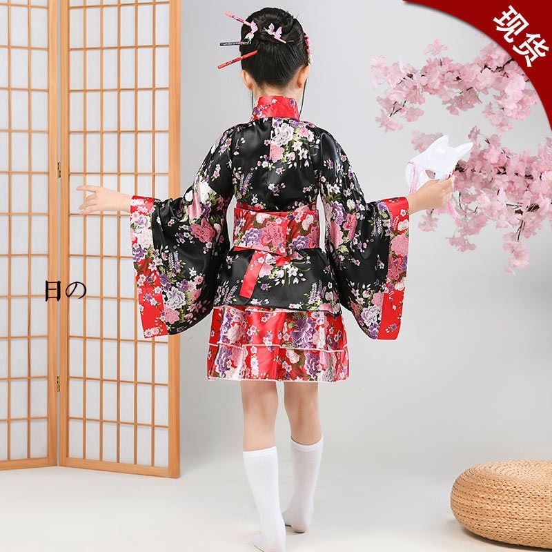 浴衣 レディース子供用cosアニメダンス服ロリータスカートカバー日本正装女の子着物ドレス 韓国ファッション女の子ファッション着物浴衣