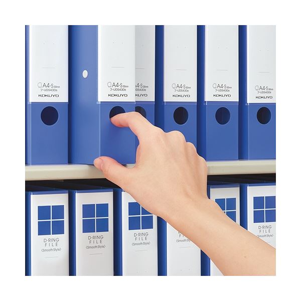 (まとめ) コクヨ Dリングファイル(スムーススタイル) A4タテ 300枚収容 背幅45mm 青 フ-UDS430B 1冊 (×20セット)