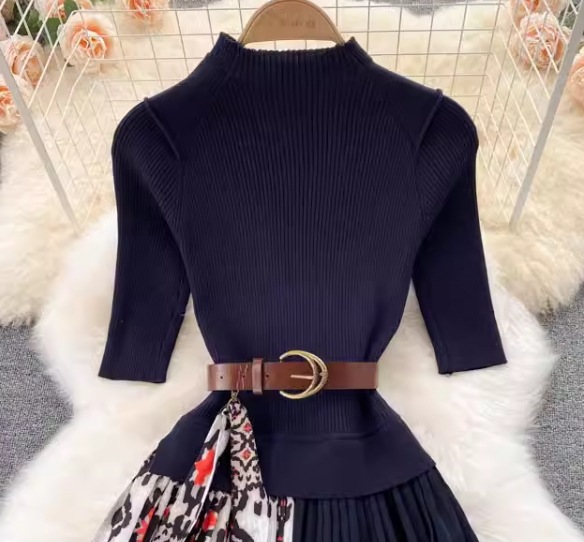 レディース フェイクツーピース ドレス ワンピース 民族衣装風 ニットドレス ニットワンピース パーティー ミモレ ロング 半袖 5分袖 ラウンドネック Aライン プリーツ フリンジ ウエストマーク レディース フェイクツーピース ドレス ワンピース 民族衣装風 ニットドレス ニットワンピース パーティー ミモレ ロング 半袖 5分袖 ラウンドネック Aライン プリーツ フリンジ ウエストマーク