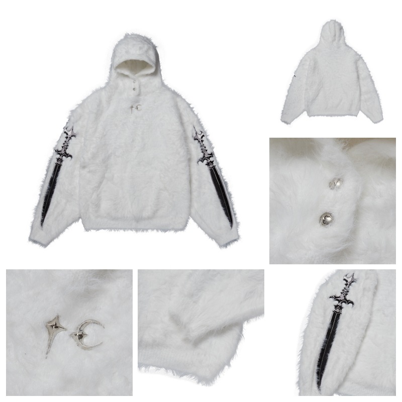 【THUG CLUB】 PACK FUR SWORD HOODIE : 2COLORS