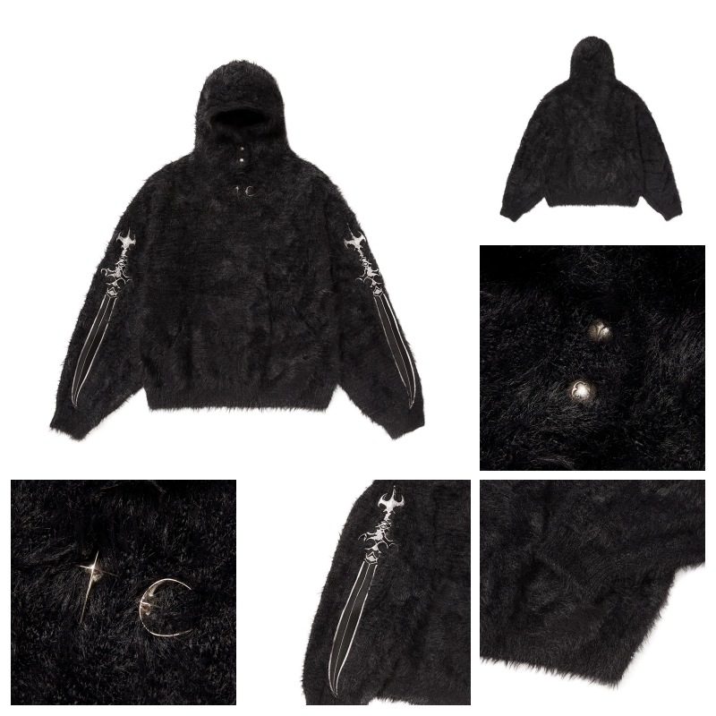 【THUG CLUB】 PACK FUR SWORD HOODIE : 2COLORS