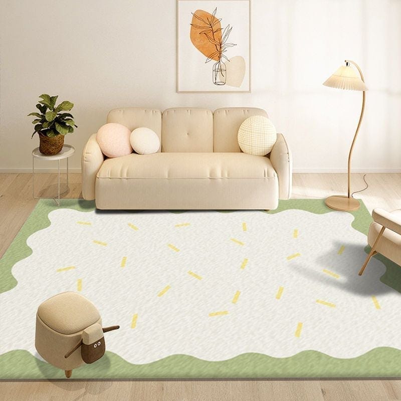 カーペット高級感すべり止めカーペット 水洗可能フロアマット 韓国ファッションカシミヤリビングカーペット