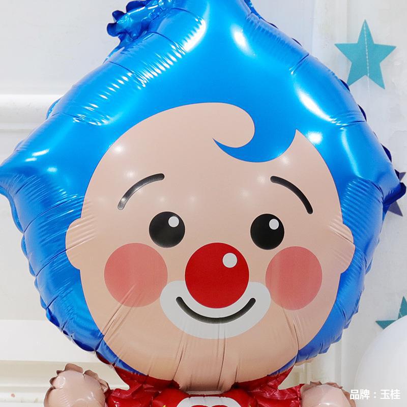 ピエロ型アルミフィルムバルーン子供の誕生日パーティー会場装飾サーカスピエロアルミフィルムバルーン ピエロ型アルミフィルムバルーン子供の誕生日パーティー会場装飾サーカスピエロアルミフィルムバルーン