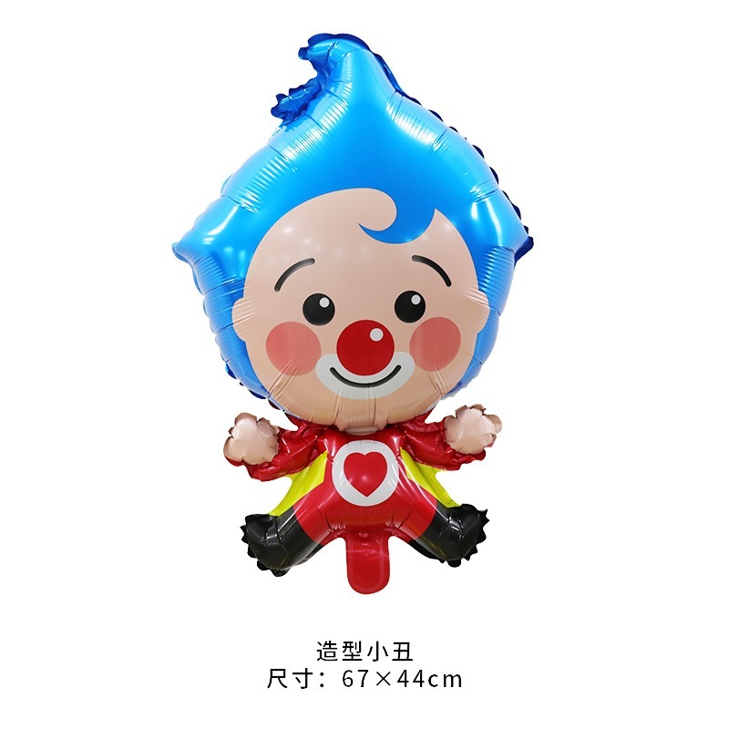 ピエロ型アルミフィルムバルーン子供の誕生日パーティー会場装飾サーカスピエロアルミフィルムバルーン ピエロ型アルミフィルムバルーン子供の誕生日パーティー会場装飾サーカスピエロアルミフィルムバルーン