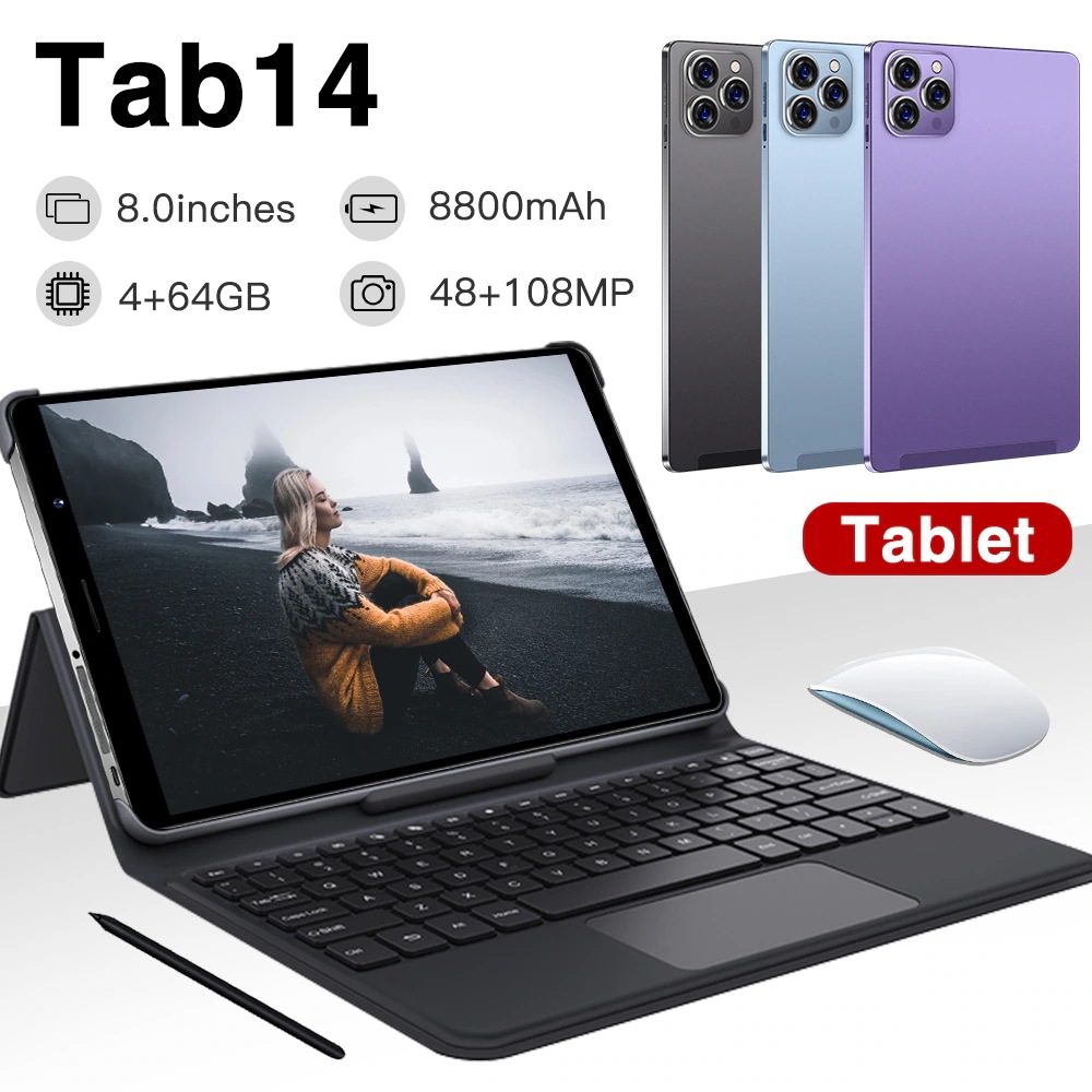 タブレットPC 本体 TAB14 Android12 8インチ WI-FI SIM IPS液晶 コスパ最高 新品 軽量 おすすめ 在宅勤務 ネット　授業 プレゼント 子供向け