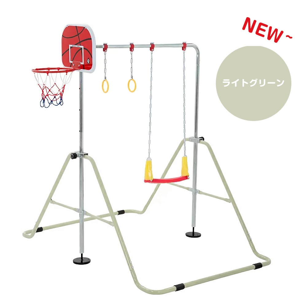 【当日出荷/302】【ブランコ+バスケットゴール+吊り輪】 鉄棒 室内 屋外 折りたたみ 5段階高さ調節 鉄棒 ブランコバスケットゴール 吊り輪 子供用　ブレスレット　誕生日　ギフト　子ども_9