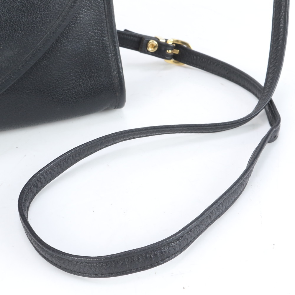 美品 ヴィンテージ レザー ショルダーバッグ 斜め掛け ハンド トート ブラック 黒 レディース EUE CQ9-10 中古 美品 ヴィンテージ レザー ショルダーバッグ 斜め掛け ハンド トート ブラック 黒 レディース EUE CQ9-10 中古