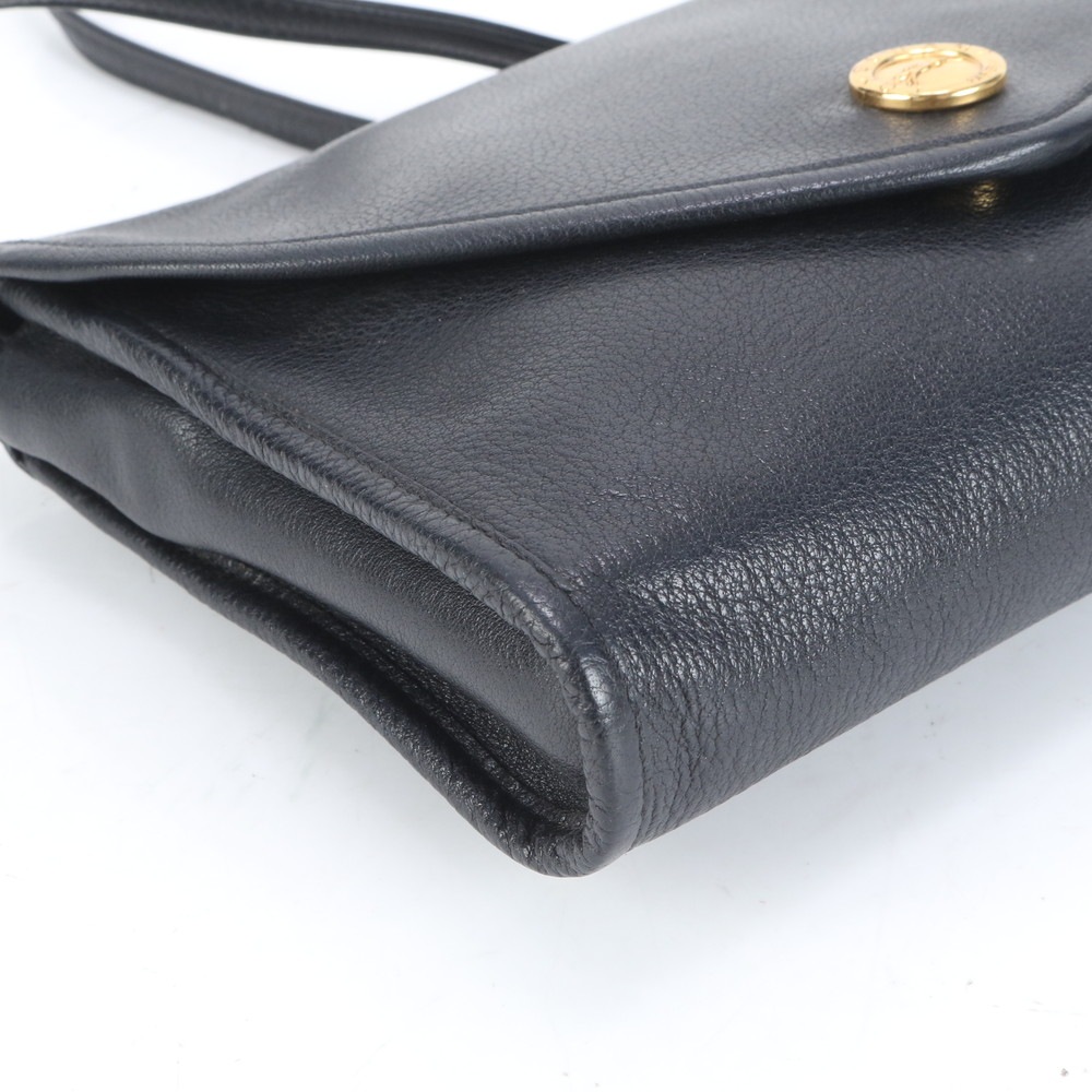 美品 ヴィンテージ レザー ショルダーバッグ 斜め掛け ハンド トート ブラック 黒 レディース EUE CQ9-10 中古 美品 ヴィンテージ レザー ショルダーバッグ 斜め掛け ハンド トート ブラック 黒 レディース EUE CQ9-10 中古