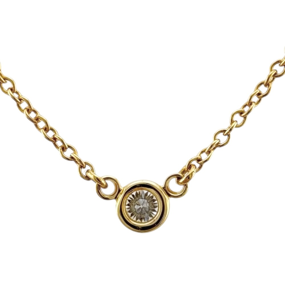 ティファニー バイザヤード 約0.05ct ネックレス 18金 K18イエローゴールド ダイヤモンド TIFFANY&Co. 中古 美品 ティファニー バイザヤード 約0.05ct ネックレス 18金 K18イエローゴールド ダイヤモンド TIFFANY&Co. 中古 美品