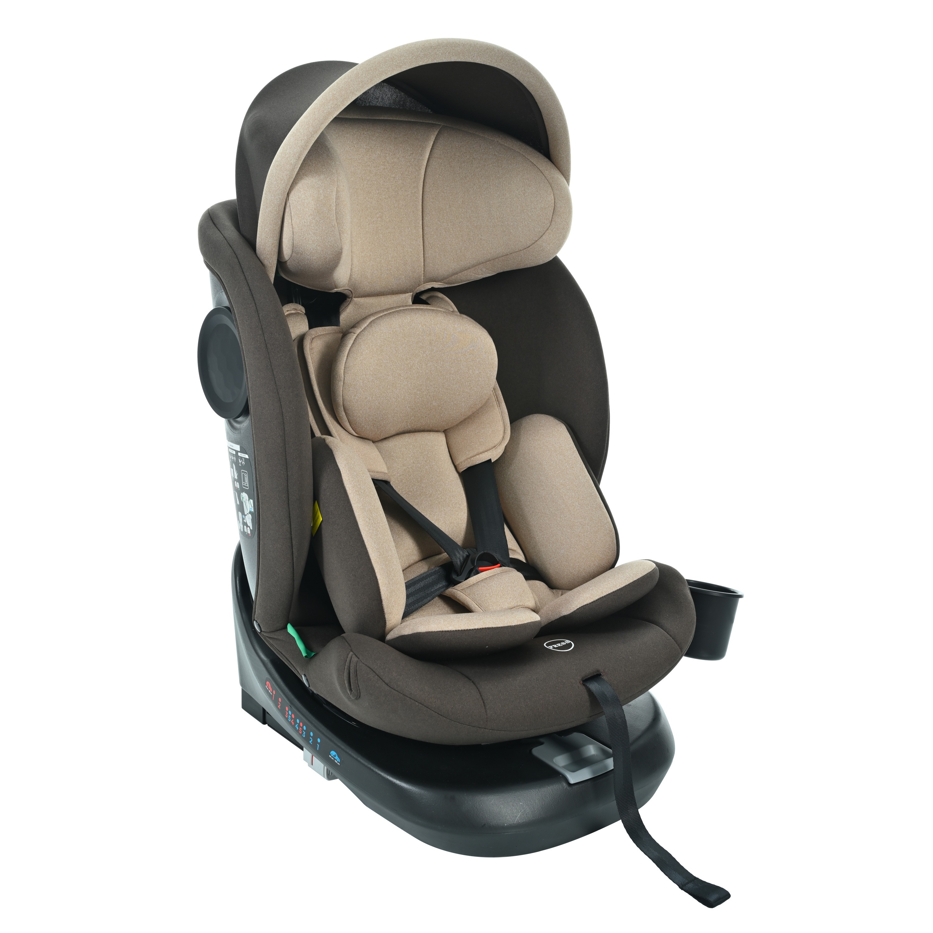 【国内出荷】【トップテザータイプ】チャイルドシート 新生児 ISOFIX 0歳～12歳 360度回転式 40～150cm ジュニアシート 調節可能 洗える キャノピー付き ベビーシート ドリンクホルダ